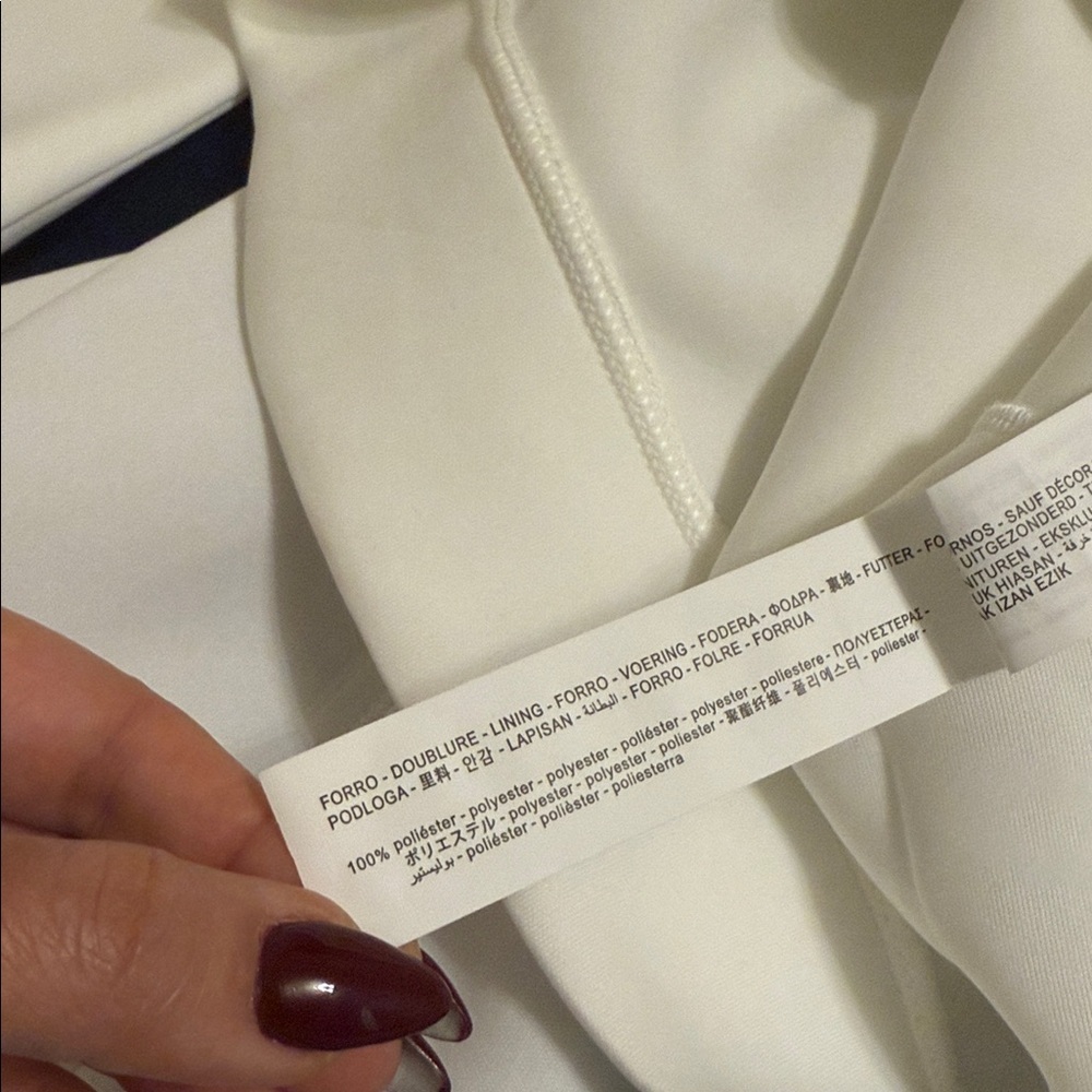 Zara White Kids Neoprene Hoodie with Black Accents - Picture 3 of 5